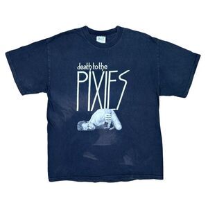 Vintage M&O Knits Pixies Death To The Pixies Crew Neck Tee - Size Large